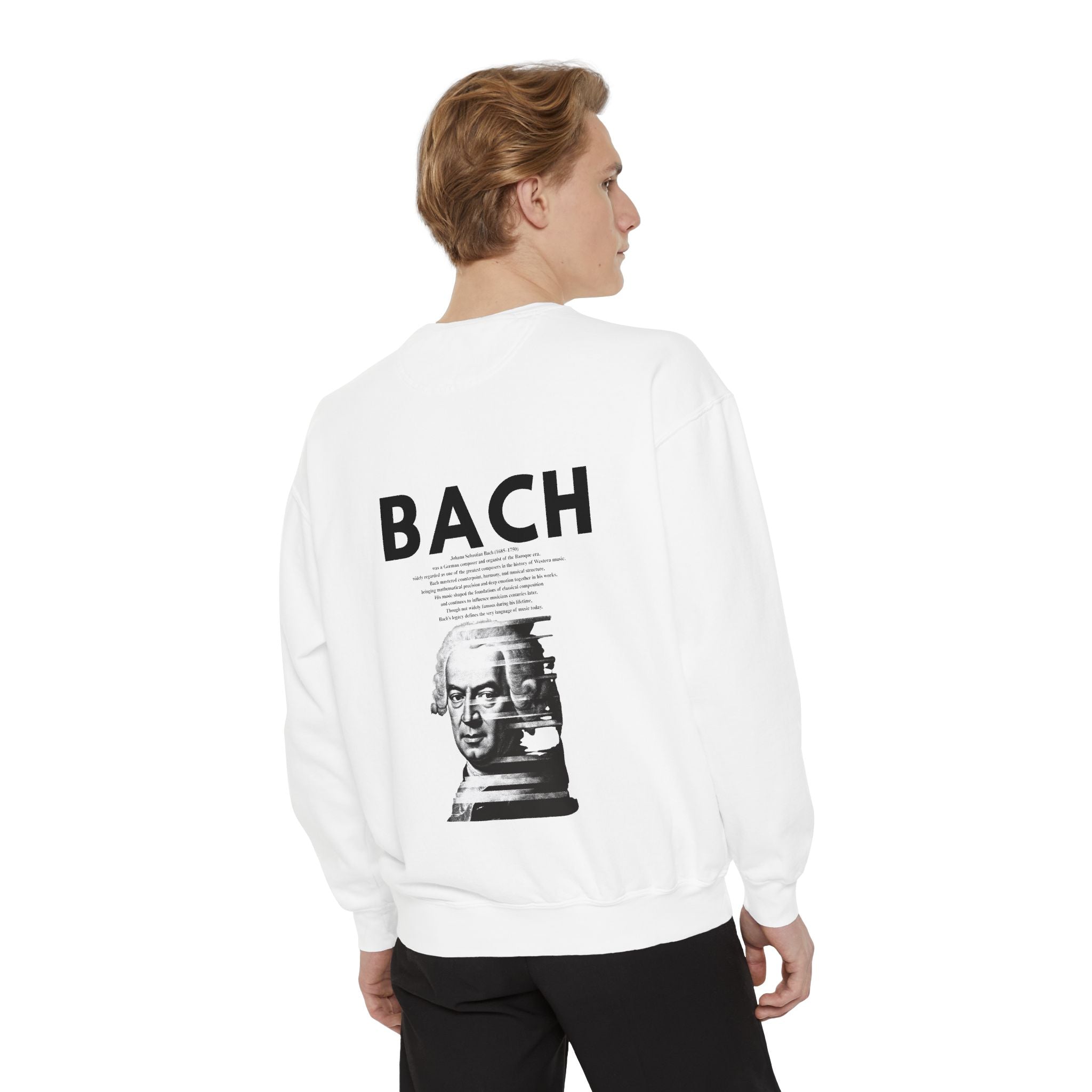 Bach Portrait Graphic Sweatshirt